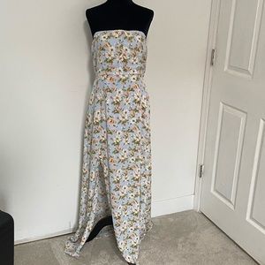 Long Floral Dress with Slit